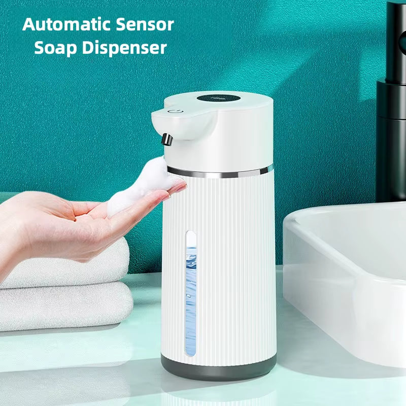 450ML Automatic Soap Dispenser Touchless Foaming Soap Dispenser USB Rechargeable Electric Liquld Soap Dispenser