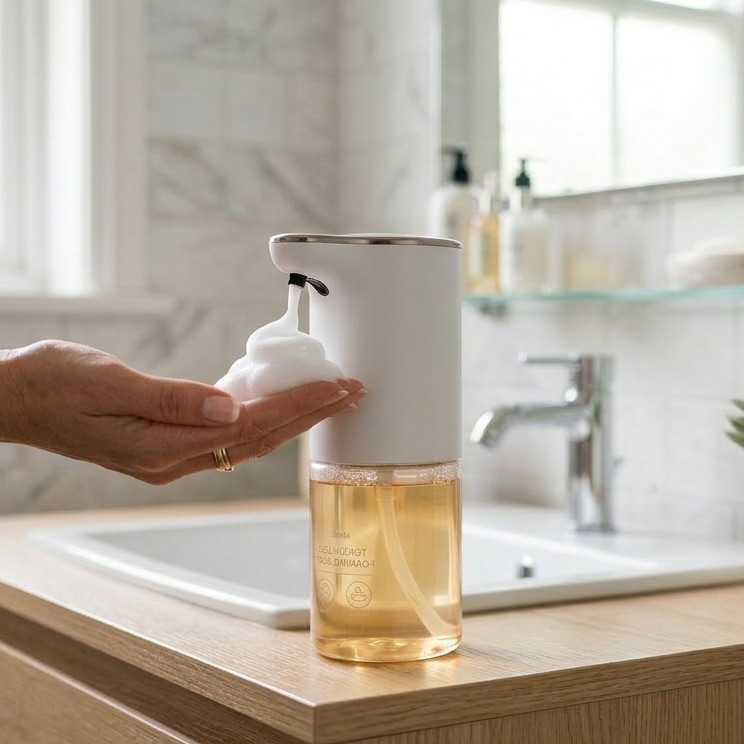 450ML Automatic Soap Dispenser Touchless Foaming Soap Dispenser USB Rechargeable Electric Liquld Soap Dispenser