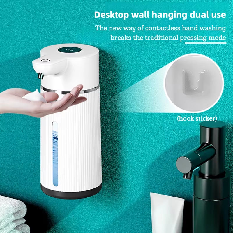 450ML Automatic Soap Dispenser Touchless Foaming Soap Dispenser USB Rechargeable Electric Liquld Soap Dispenser